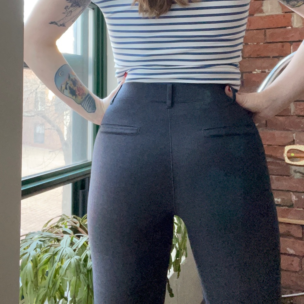 Betabrand Dark Gray Skinny Dress Pants